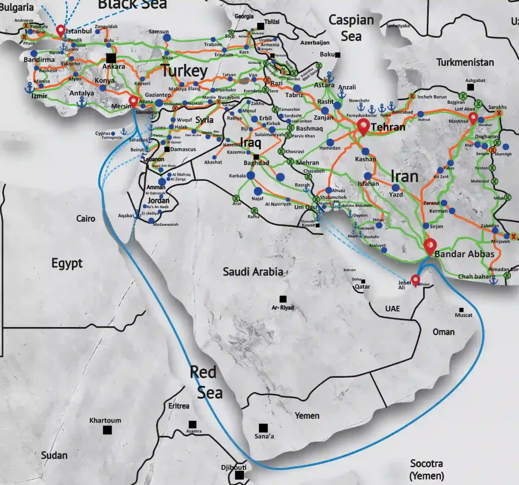 حمل و نقل بین المللی به عراق ، ترکیه ، سوریه ، لبنان و اردن 1